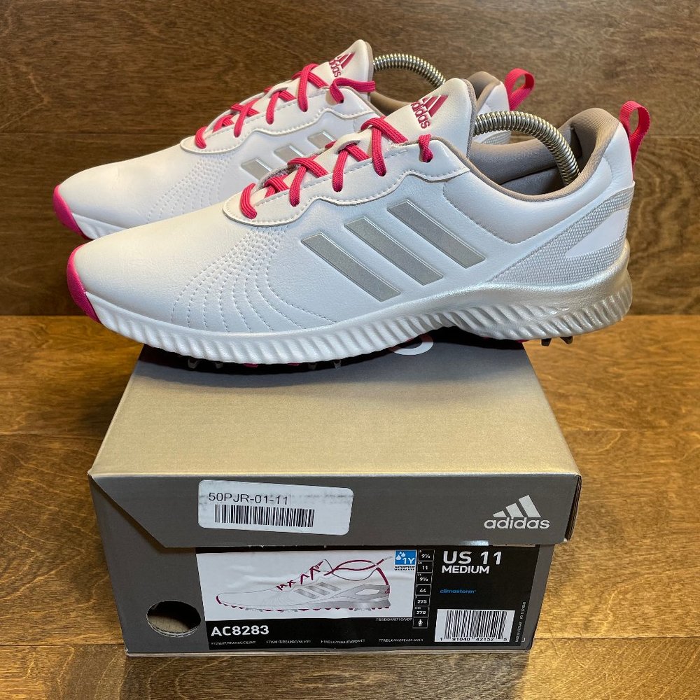 NEW Adidas Response Bounce Golf Shoes/Spikes Pink Magenta/White/Gray Women's 11